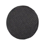 Pouf Cilindrico Zigzag Boho Intrecciato a Mano – Cotone e Imbottitura in Polistirolo, Nessun Montaggio