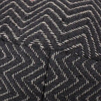 Pouf Cilindrico Zigzag Boho Intrecciato a Mano – Cotone e Imbottitura in Polistirolo, Nessun Montaggio