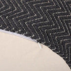 Pouf Cilindrico Zigzag Boho Intrecciato a Mano – Cotone e Imbottitura in Polistirolo, Nessun Montaggio
