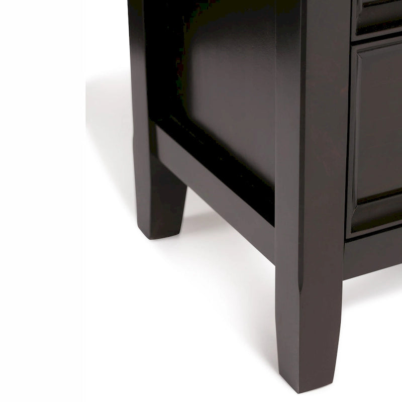 Armadio contenitore medio a 4 cassetti in legno massiccio, larghezza 94 cm, con ripiani regolabili