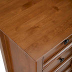 Armadio contenitore medio a 4 cassetti in legno massiccio, larghezza 94 cm, con ripiani regolabili