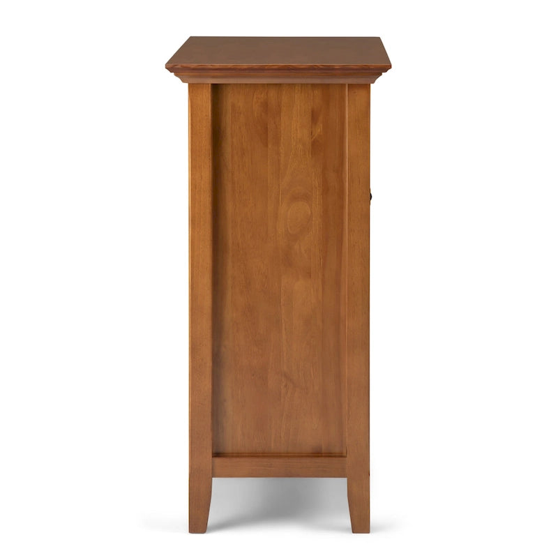 Armadio contenitore medio a 4 cassetti in legno massiccio, larghezza 94 cm, con ripiani regolabili
