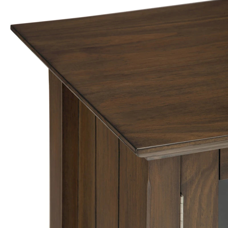 Armadio contenitore medio a 4 cassetti in legno massiccio, larghezza 94 cm, con ripiani regolabili