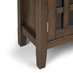 Armadio contenitore medio a 4 cassetti in legno massiccio, larghezza 94 cm, con ripiani regolabili