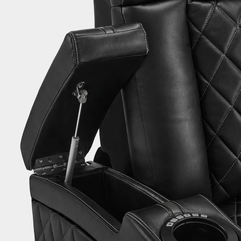 Poltrona reclinabile elettrica con poggiatesta regolabile, doppio motore, illuminazione LED e porta USB