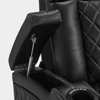 Poltrona reclinabile elettrica con poggiatesta regolabile, doppio motore, illuminazione LED e porta USB