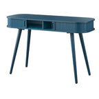Scrivania Mid-Century Moderna con Contenitore Nascosto | MDF e Gambe in Legno di Gomma