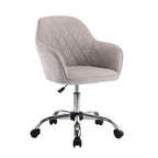Sedia da ufficio ergonomica regolabile in tessuto, con ruote e girevole a 360°
