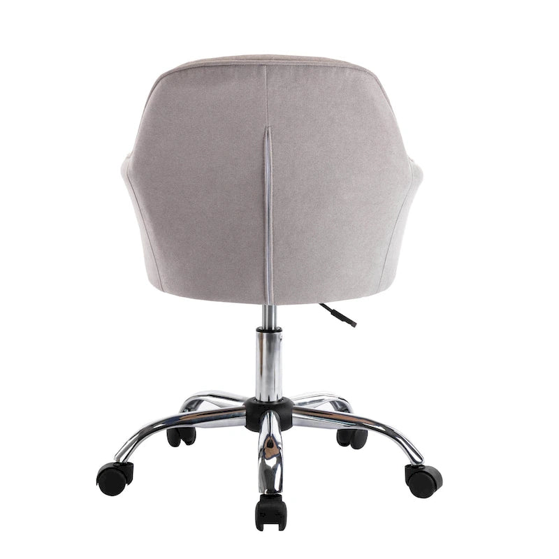 Sedia da ufficio ergonomica regolabile in tessuto, con ruote e girevole a 360°