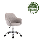 Sedia da ufficio ergonomica regolabile in tessuto, con ruote e girevole a 360°