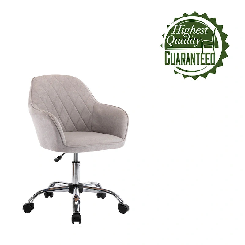 Sedia da ufficio ergonomica regolabile in tessuto, con ruote e girevole a 360°