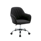 Sedia da ufficio ergonomica regolabile in tessuto, con ruote e girevole a 360°
