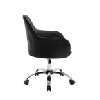 Sedia da ufficio ergonomica regolabile in tessuto, con ruote e girevole a 360°