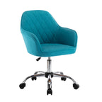 Sedia da ufficio ergonomica regolabile in tessuto, con ruote e girevole a 360°