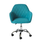 Sedia da ufficio ergonomica regolabile in tessuto, con ruote e girevole a 360°