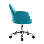 Sedia da ufficio ergonomica regolabile in tessuto, con ruote e girevole a 360°