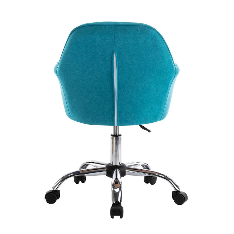 Sedia da ufficio ergonomica regolabile in tessuto, con ruote e girevole a 360°