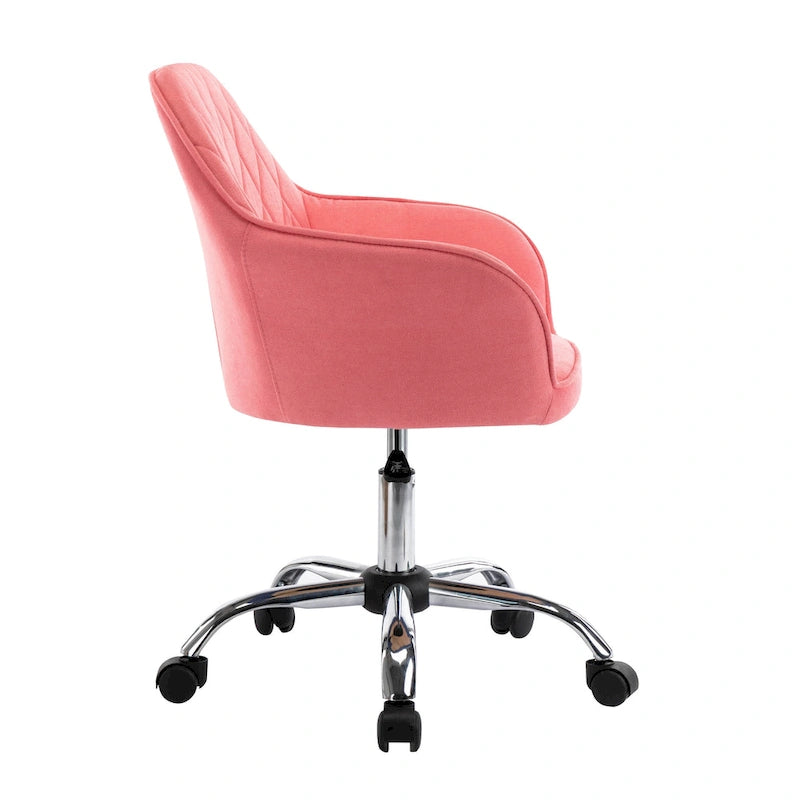 Sedia da ufficio ergonomica regolabile in tessuto, con ruote e girevole a 360°