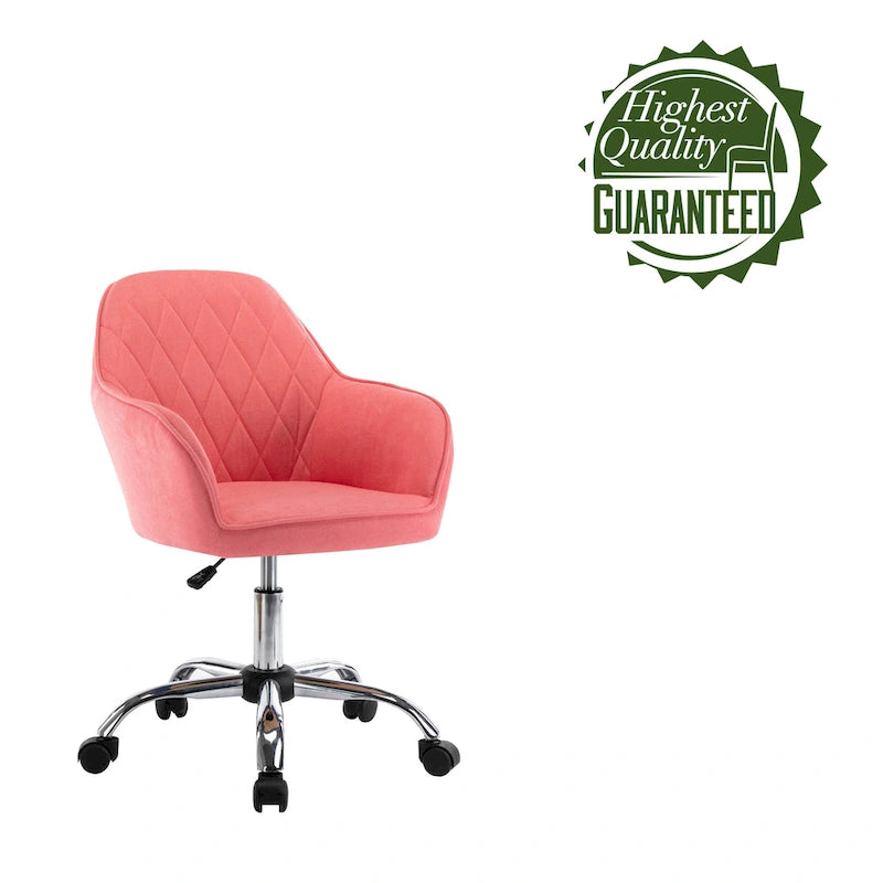 Sedia da ufficio ergonomica regolabile in tessuto, con ruote e girevole a 360°