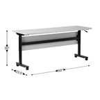 Flash Furniture Palmer Tavolo per la Formazione Pieghevole a Nido d'Ape Robusto di Grado Commerciale con Gambe a T, Pannello per la Privacy, Piano del Tavolo e Struttura