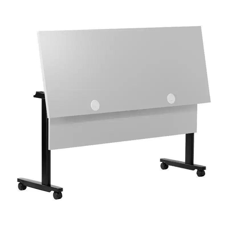 Flash Furniture Palmer Tavolo per la Formazione Pieghevole a Nido d'Ape Robusto di Grado Commerciale con Gambe a T, Pannello per la Privacy, Piano del Tavolo e Struttura