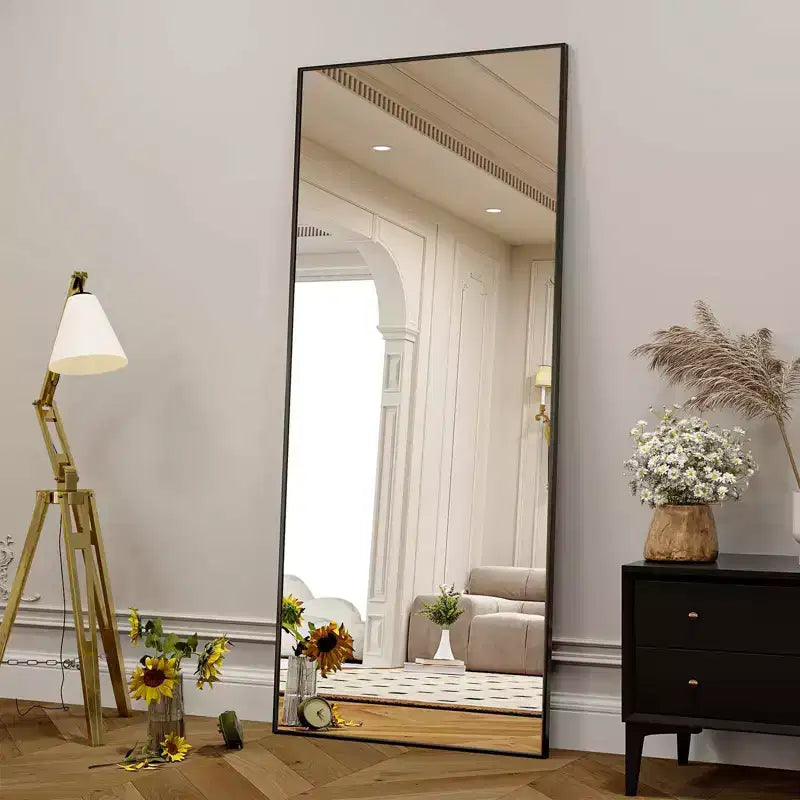 BEAUTYPEAK 71x26Specchio da terra oversize, rettangolare, a figura intera, nero