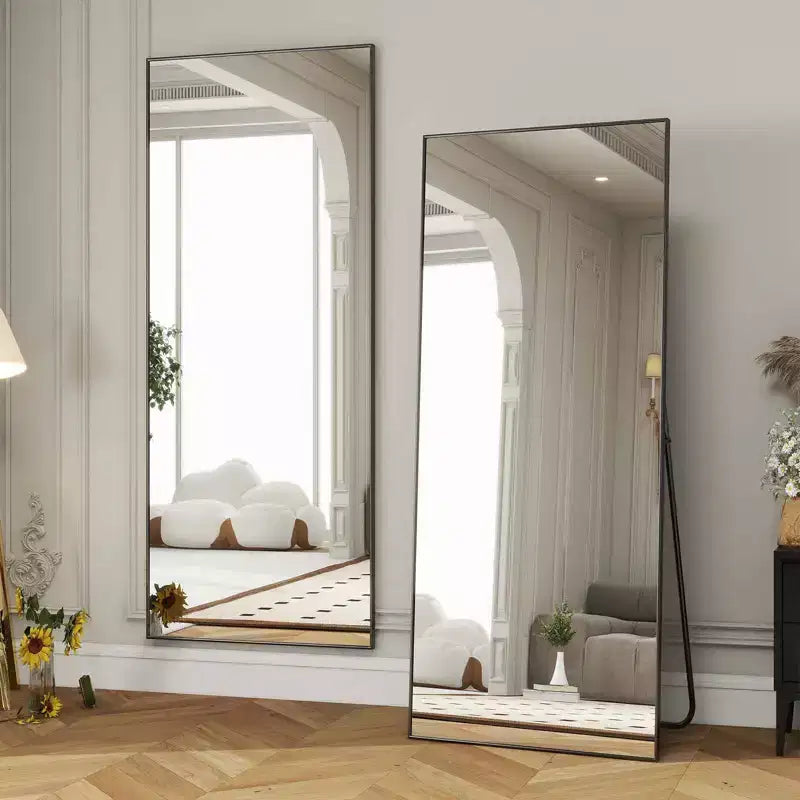 BEAUTYPEAK 71x26Specchio da terra oversize, rettangolare, a figura intera, nero