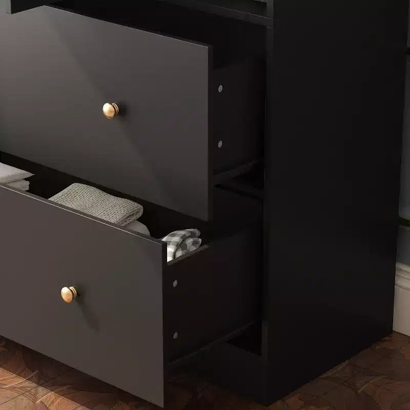 Famapy Armadio 2 Ante con Asta Appendiabiti e Specchio 2 Cassetti