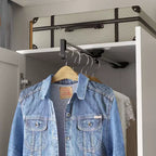 Famapy Armadio 2 Ante con Asta Appendiabiti e Specchio 2 Cassetti