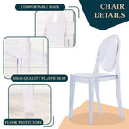 LeisureMod Marion Sedia Moderna in Acrilico, Sedia Ghost Mid-Century con Seduta Sagomata, Ideale per Sala da Pranzo, Cucina, Ufficio, Salotto, Caffè o Spazio di Lavoro
