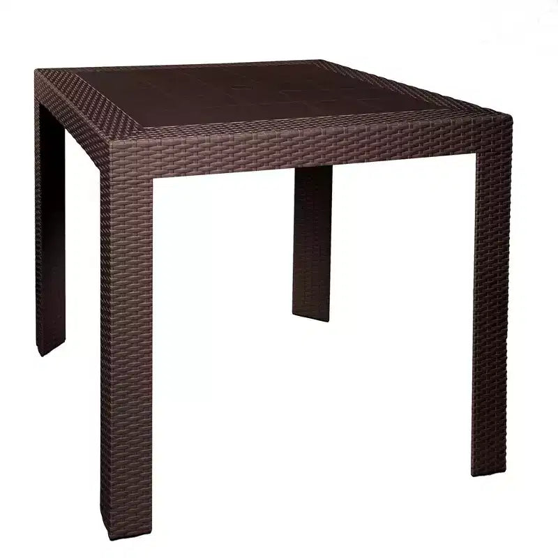 LeisureMod Tavolo da pranzo quadrato per esterni Mace Collection da 31 pollici - Tavolo da bistrò moderno in tessuto resistente alle intemperie