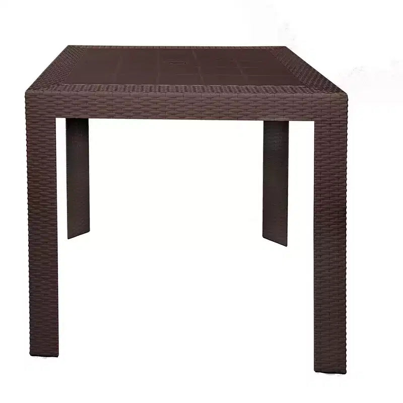 LeisureMod Tavolo da pranzo quadrato per esterni Mace Collection da 31 pollici - Tavolo da bistrò moderno in tessuto resistente alle intemperie