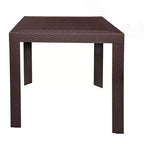 LeisureMod Tavolo da pranzo quadrato per esterni Mace Collection da 31 pollici - Tavolo da bistrò moderno in tessuto resistente alle intemperie