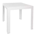 LeisureMod Tavolo da pranzo quadrato per esterni Mace Collection da 31 pollici - Tavolo da bistrò moderno in tessuto resistente alle intemperie