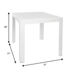 LeisureMod Tavolo da pranzo quadrato per esterni Mace Collection da 31 pollici - Tavolo da bistrò moderno in tessuto resistente alle intemperie