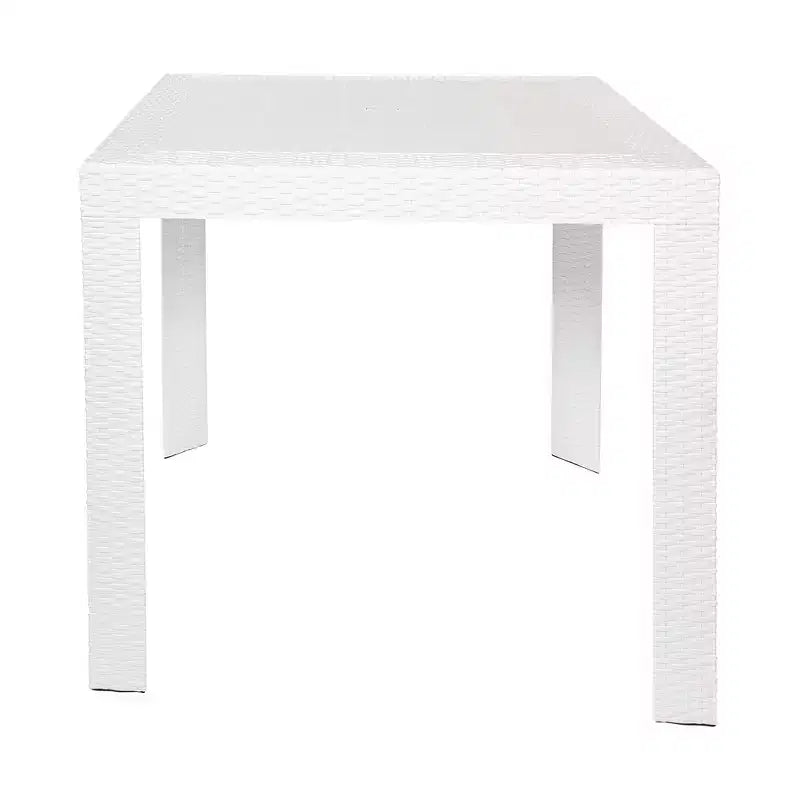 LeisureMod Tavolo da pranzo quadrato per esterni Mace Collection da 31 pollici - Tavolo da bistrò moderno in tessuto resistente alle intemperie