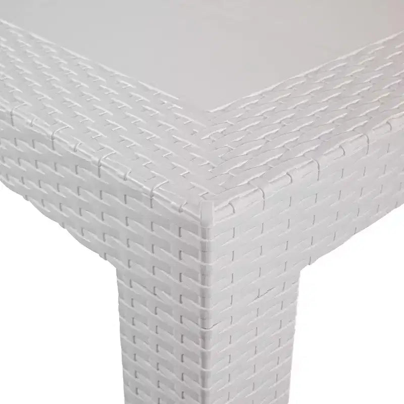 LeisureMod Tavolo da pranzo quadrato per esterni Mace Collection da 31 pollici - Tavolo da bistrò moderno in tessuto resistente alle intemperie