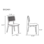 Set di 4 sedie da pranzo quadrate Versailles - Manhattan Comfort