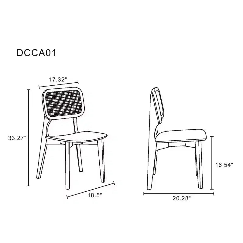 Set di 4 sedie da pranzo quadrate Versailles - Manhattan Comfort