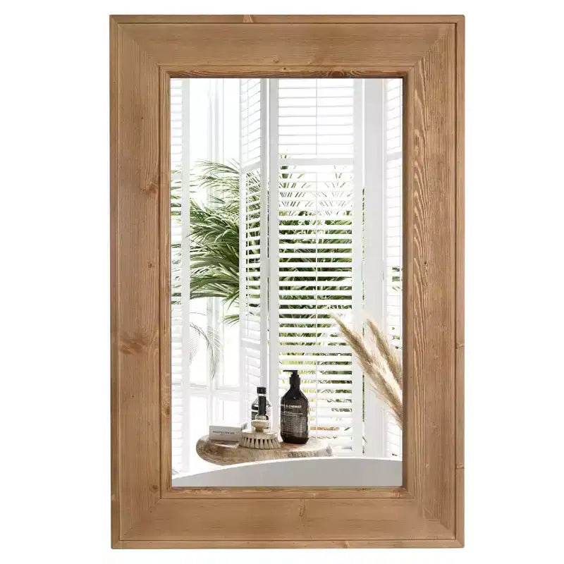 WallBeyond Specchio in Legno Lavato Naturale