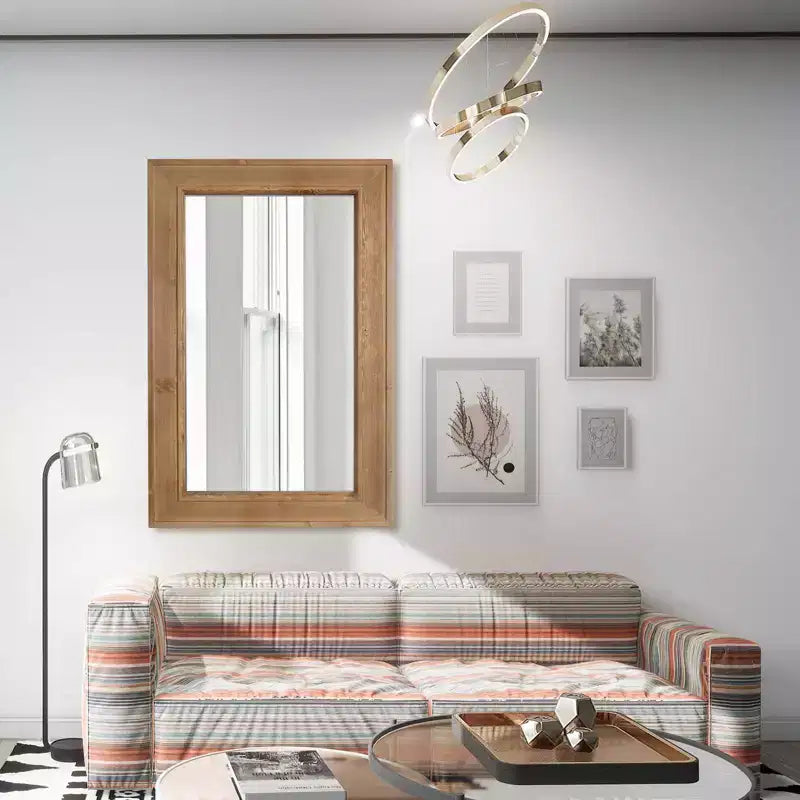 WallBeyond Specchio in Legno Lavato Naturale