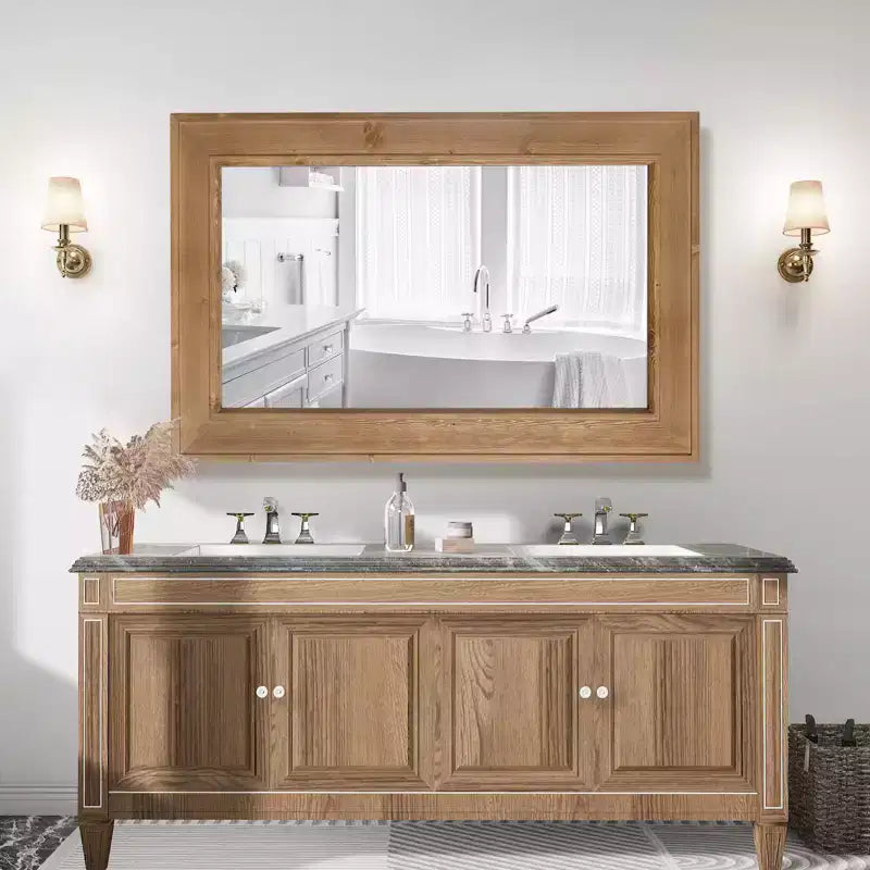 WallBeyond Specchio in Legno Lavato Naturale
