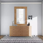 WallBeyond Specchio in Legno Lavato Naturale