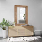 WallBeyond Specchio in Legno Lavato Naturale