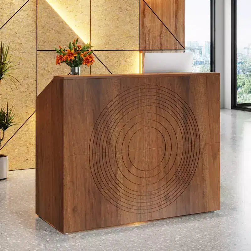 Tribesigns Reception Desk with Counter, Bancone da 47 pollici