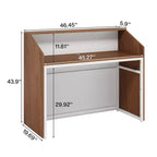 Tribesigns Reception Desk with Counter, Bancone da 47 pollici