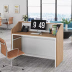 Tribesigns Reception Desk with Counter, Bancone da 47 pollici