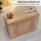Tribesigns Reception Desk with Counter, Bancone da 47 pollici