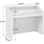 Tribesigns Reception Desk with Counter, Bancone da 47 pollici