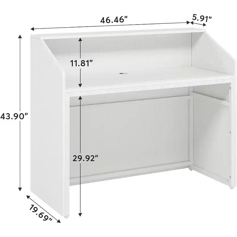 Tribesigns Reception Desk with Counter, Bancone da 47 pollici